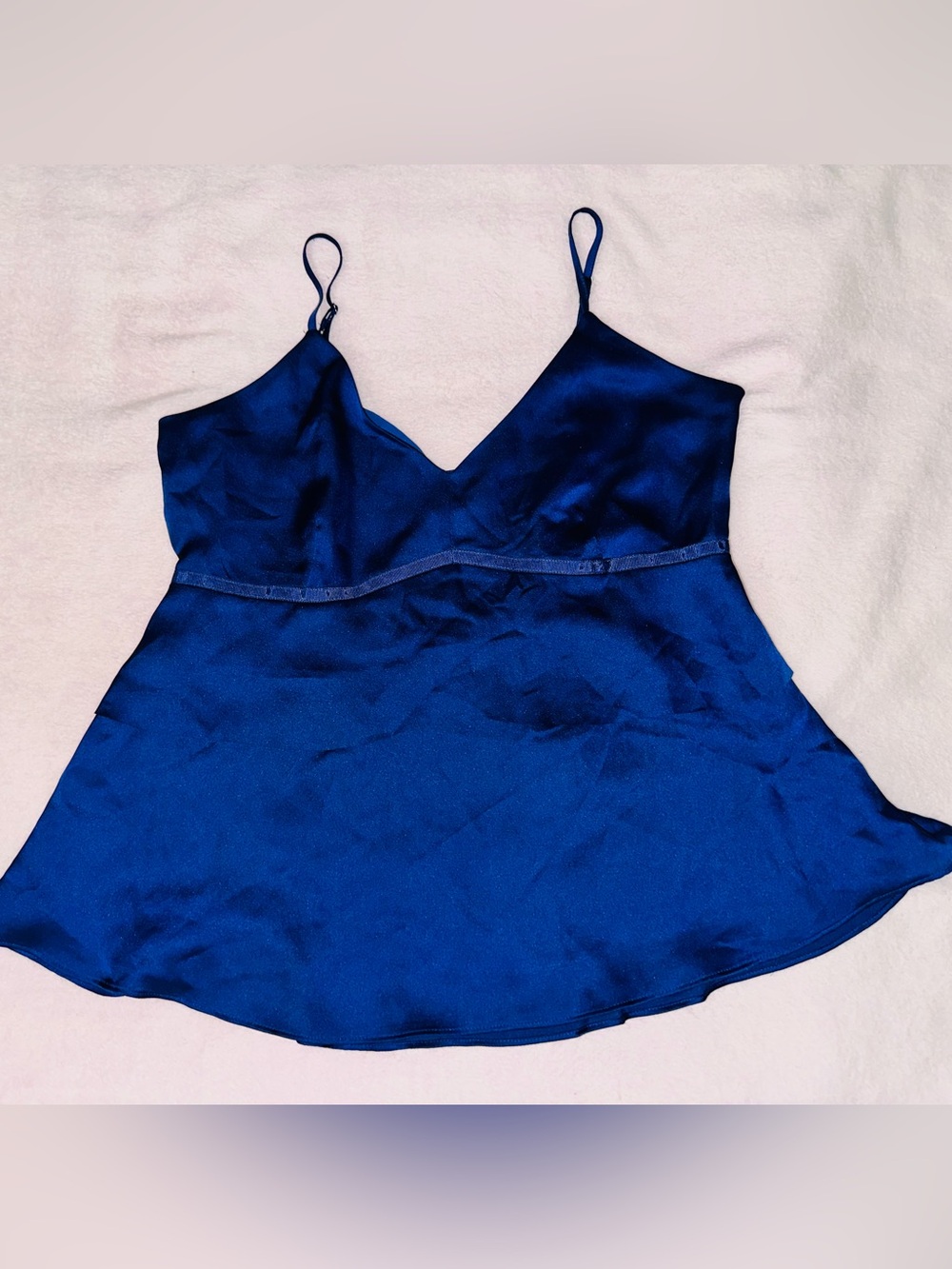 Banana Republic Cobalt Blue Satin Slip Top